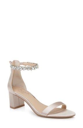Badgley Mischka Catalina Ankle Strap Sandal in Champagne at Nordstrom Rack, Size 8.5