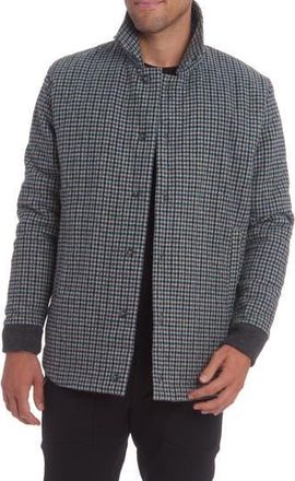 PinoPorte Quilted Wool Blend Overshirt in Grey at Nordstrom Rack, Size Xx-Large