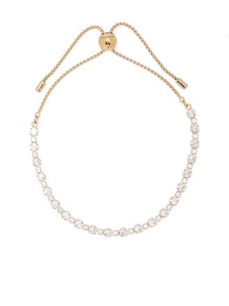 Swarovski Matrix round-cut bracelet - women - Crystal/Swarovski Zirconia/Gold Plated Brass - M