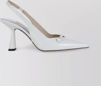 Jimmy Choo London glossy pearl pointed toe pumps