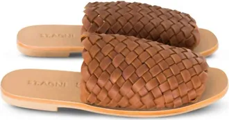 St.Agni Womens Corfu Woven Slider Sandal In Vintage Tan