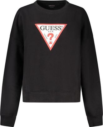 Guess Zwarte Biologische Katoenen Dames Sweatshirt