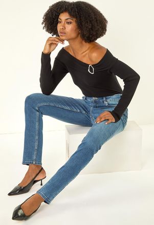 Roman Slim Leg Stretch Mom Jeans