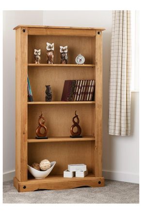 Seconique Corona Medium Bookcase in Natural