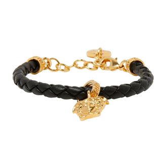 Versace Bracelets, female, Black, Size: ONE SIZE Logo Bracelet