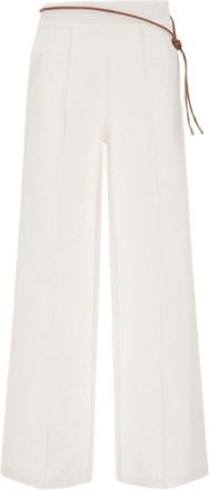 Herno Technical Jersey Wide-Leg Trousers With Pressed Crease