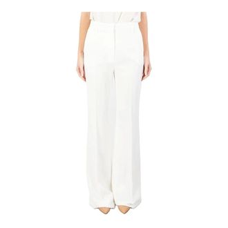 Max Mara Dames, Broeken, Wit, Maat: S Wol