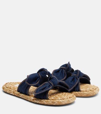 Zimmermann Carousel denim espadrille slides