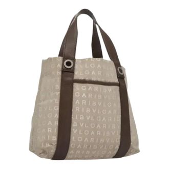 Bulgari Pre-owned Tela bolsos-de-mano - Pre-owned - Mujer - Beige - ONE SIZE