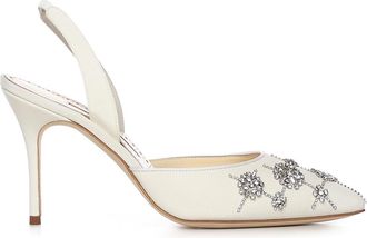 Manolo Blahnik Ralyne Crepe De Chine Pumps
