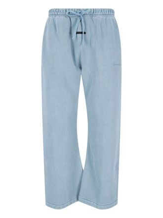 Fear of God Beige Relaxed Wide-Leg Tonal Embroidered Trousers