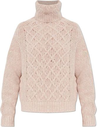 Moncler Alpaca-blend coltrui - Dames - Coltruien - Roze - XS - Wol - Truien & Vesten