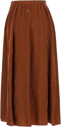 Forte_Forte Womens Skirt Corduroy Brown Viscose