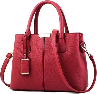 Generic Compatible For Handbag Shoulder Crossbody Mini Tote Bag(Red)