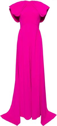 Saiid Kobeisy Crepe Jumpsuit, With Back Overskirt
