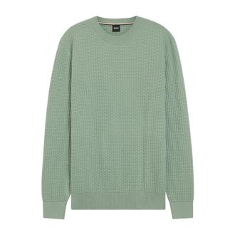 HUGO BOSS H-Imberto Round-neck Knitwear - male - Boss - Round-neck Knitwear - Green - 2XL - Knitwear