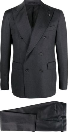 Tagliatore double-breasted wool suit - men - Virgin Wool/Cupro - 52 - Grey