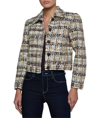 L'agence LAgence Kasey Bracelet Sleeve Wool-Blend Jacket