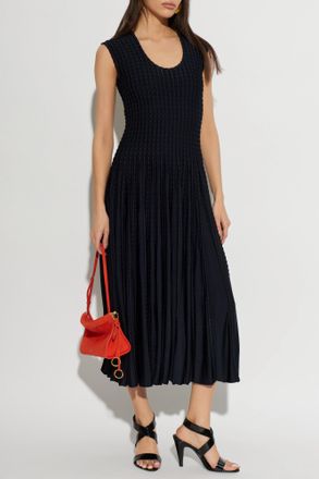 Alaia Sleeveless Dress, Womens, Navy Blue
