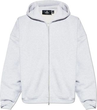 Represent Initial Boxy Zip Through Hoodie - Heren - Vesten met rits - Grijs - XL - Katoen - Hoodies & sweatvesten