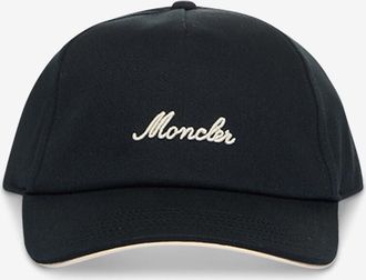 Moncler Schirmm&uuml;tze aus K&ouml;per mit gesticktem Logo