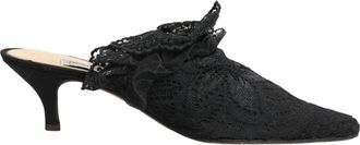 Dolce & Gabbana Black Lace Heels Sandals Womens Shoes (Pre-Owned)