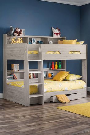 Julian Bowen Orion Bunk Bed in Grey | Size: Single
