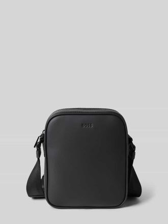 HUGO BOSS Umhängetasche aus echtem Rindsleder Modell NEW CROSSTOWN in Black, Größe 1