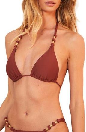 Vix Paula Triangle Bikini Top in Brown at Nordstrom Rack, Size Large