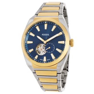 Fossil Everett Automatic Blue Dial Mens Watch ME3275