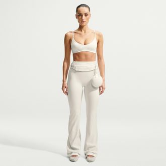 Nike Womens SKIMS Matte High-Waisted Slim Flared Leggings in White | IU3054-108
