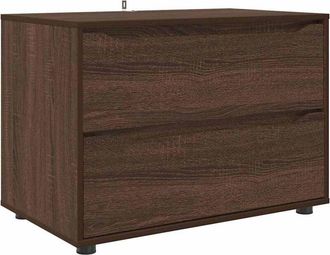 vidaXL Armario De Almacenamiento Roble Marr&oacute;n 80 X 48 X 57 Cm Vidaxl