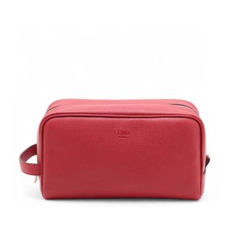 Fendi Pre-owned Fendi Leather Logo Travel Kit Pouch Unisex Q7COXGRUIRXXSSRC
