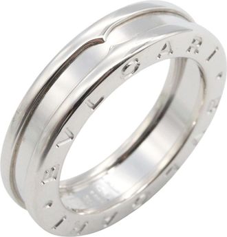 Bulgari Silver White Gold (18K) Band Ring (Pre-Owned)