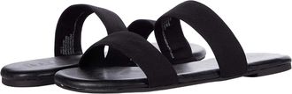 Rsvp Womens RSVP Hillary Natural Slide Black Canvas Slip On Sandals ZAP2117