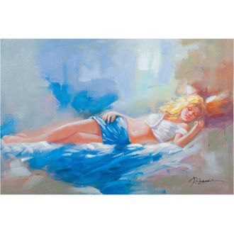 Biscottini International Biscottini - Cuadro &Oacute;leo Sobre La Tela Pintado A La Mano Sognatrice