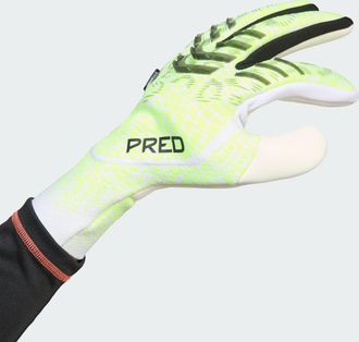 adidas adidas Performance Unisex Predator Pro Fingersave Goalkeeper Gloves - Green - Size 9.5 (Gloves)
