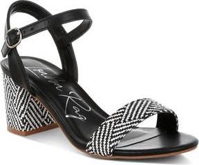 London Rag Tulata Woven Sandal in Black/White at Nordstrom Rack, Size 7