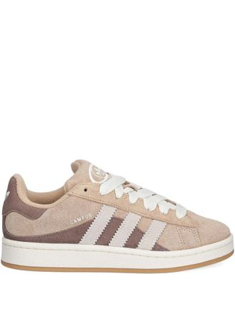 adidas suede three-stripe sneakers - Neutrals