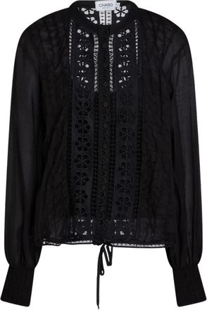 Charo Ruiz Ibiza Donnelie Shirt - Dames - Overhemden - Zwart - S - Katoen - Overhemden
