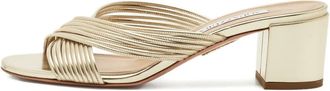 Aquazzura Sandali con tacco largo - Oro