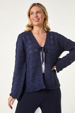 Roman Knitted Tie Cardigan