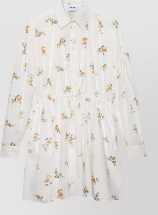 Msgm floral cotton mini dress