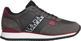Napapijri Grijze Eco-Leren Cosmos Hardloopschoenen - Heren - Sneakers - Grijs - 45 EU - Schoenen