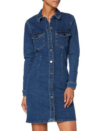 Jacqueline de Yong Womens Jdysanna Denim Dress Mix DNM Noos Dress, Medium Blue Denim., XS