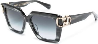 Valentino Grijze Zonnebril- Dagelijkse Stijl - Dames - Zonnebrillen - Grijs - 55 MM - Accessoires