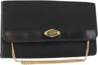 Dior Pre-owned Trotter Canvas Schoudertas - Dames - Vintage Clutch - Zwart - ONE Size - Leer - Vintage