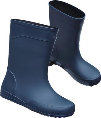 Generic Mens On Waterproof Rubber Rain Shoes Work Mud Boots Durable Non-Slip