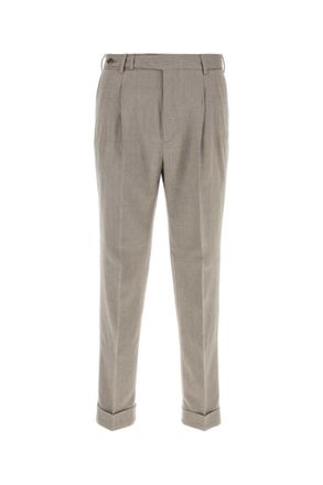 Pantaloni Torino Grey Tailored Pleated Trousers