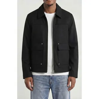 Bagatelle Faux Suede Jacket in Black at Nordstrom, Size X-Large